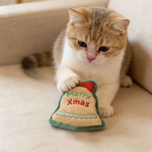 Premium Kangdarpet Model 00422 Christmas <b>Cat</b> Design <b>Plush</b> Interactive Chewing Toy Catnip Infused for Teeth Cleaning Movement - Product Image 6