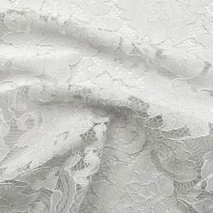 Tela de Encaje Guipur Blanco con Ojales, Tela de Tul Bordada <span class=keywords><strong>para</strong></span> Vestidos de Novia, Encaje Francés con Pestañas, Suministro de Fábrica - Product Image 2