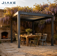 Pergola de jardin Jiake avec toit à lames orientables en aluminium pour jardin résidentiel, patio, gazebo, pavillon extérieur