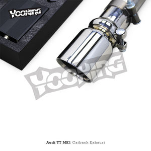 Système d'échappement OEM Turbo Cat-back pour <span class=keywords><strong>Audi</strong></span> <span class=keywords><strong>TT</strong></span> <span class=keywords><strong>MK1</strong></span> Type <span class=keywords><strong>8N</strong></span> 1.8T 1998-2006 76mm Tuyau d'échappement Valvetronic avec télécommande - Product Image 4