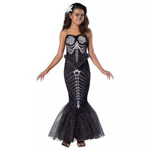 BAIGE un pezzo sirena nera vestito Cosplay per le ragazze per bambini di Halloween <span class=keywords><strong>Costume</strong></span> Dropshipping per bambini ragazze - Product Image 2