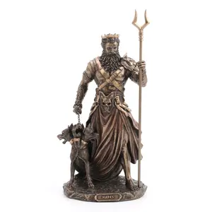VERONESE DESIGN - HADES - RULER OF GREEK UNDERWORLD WITH CERBERUS - COLD CAST BRONZE -OEM AVAILABLE