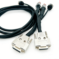 Câble de diagnostic robuste sur mesure avec connecteur multi-contacts vers deux connecteurs D-Sub