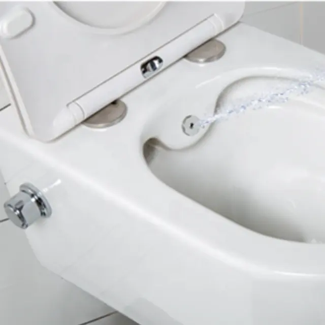 Europese Super Water Besparende Rustige Hangende Toilette Keramische Muur Opgehangen Toiletten Bidet Wc Randloos Toilet Met Bidet