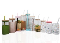 Tronco 16 Oz 2023 Top Vendeur Verre Transparent à double paroi Blancs de Vin Verres à Vin Tasses à Bière Verre Tumbler avec Paille et Couvercle
