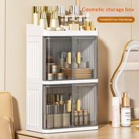 Étagère de rangement cosmétique pliable en plastique pour salle de bain, bureau, chambre à coucher, avec compartiments pour parfums