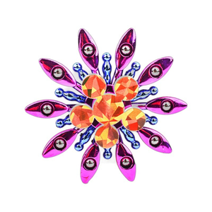 Fidget Spinner a Doppio Strato in Metallo, Colori Arcobaleno, Antistress Portatile, Giocattolo per Alleviare lo Stress - Product Image 5