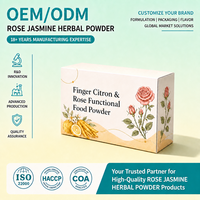 Poudre d'herbes de rose et de jasmin OEM ODM Marque privée Vente en gros Mélange apaisant de varech et de ginseng Pétales de rose pour le quotidien des femmes