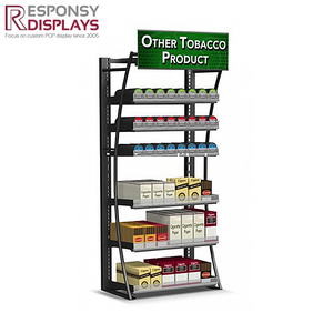 ชั้นวางตะกร้าลวดแบบตั้งพื้นทำจากโลหะสำหรับวางโชว์อาหารของขบเคี้ยวสำหรับร้านค้าปลีกซูเปอร์มาร์เก็ต - Product Image 5