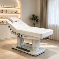 Table de massage électrique 4 moteurs réglable pour soins du visage, SPA, salon, avec commande au pied pour clinique esthétique