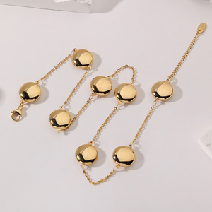 핫세일 스테인리스 스틸 PVD 골드 도금 변색 방지 방수 참 네크리스 여성용 선물 - Product Image 3