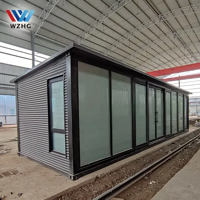 Gemodificeerde 40ft Verzending Living Prefab Glas Huizen Modulaire Custom Containers Huizen Te Koop In Usa