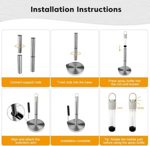 Porte-serviettes en <span class=keywords><strong>papier</strong></span> Obscura <span class=keywords><strong>et</strong></span> flacon pulvérisateur, en acier inoxydable <span class=keywords><strong>et</strong></span> marbre, <span class=keywords><strong>Or</strong></span>/Blanc/<span class=keywords><strong>Rose</strong></span> - Product Image 5