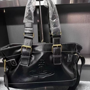 Borsa Tote Retrò in Pelle PU Nera per Donna, Borsa Morbida in <span class=keywords><strong>Ecopelle</strong></span>, Decorazione con Fibbia, Borsa Casual per Uso Quotidiano - Product Image 2