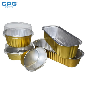 Contenant en aluminium doré 250 ml carré pour mousse au chocolat, vente à emporter, boulangerie, vente en gros, moule de cuisson en aluminium doré - Product Image 1