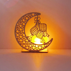 Lámpara de Luna de Madera Personalizable al por Mayor para Ramadán, Luz Nocturna Eid Mubarak para Decoración del Hogar y Celebraciones Festivas, Dropshipping - Product Image 3