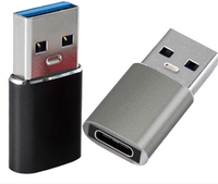 Adaptateur de connecteur USB A vers Type C en aluminium 3.1 mâle double face intégré