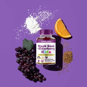 Oem/odm אורגני אלדרברי & שחור זרע שמן תמצית gummies | ויטמין c & אבץ ילדים תוסף תמיכה חיסונית - Product Image 2