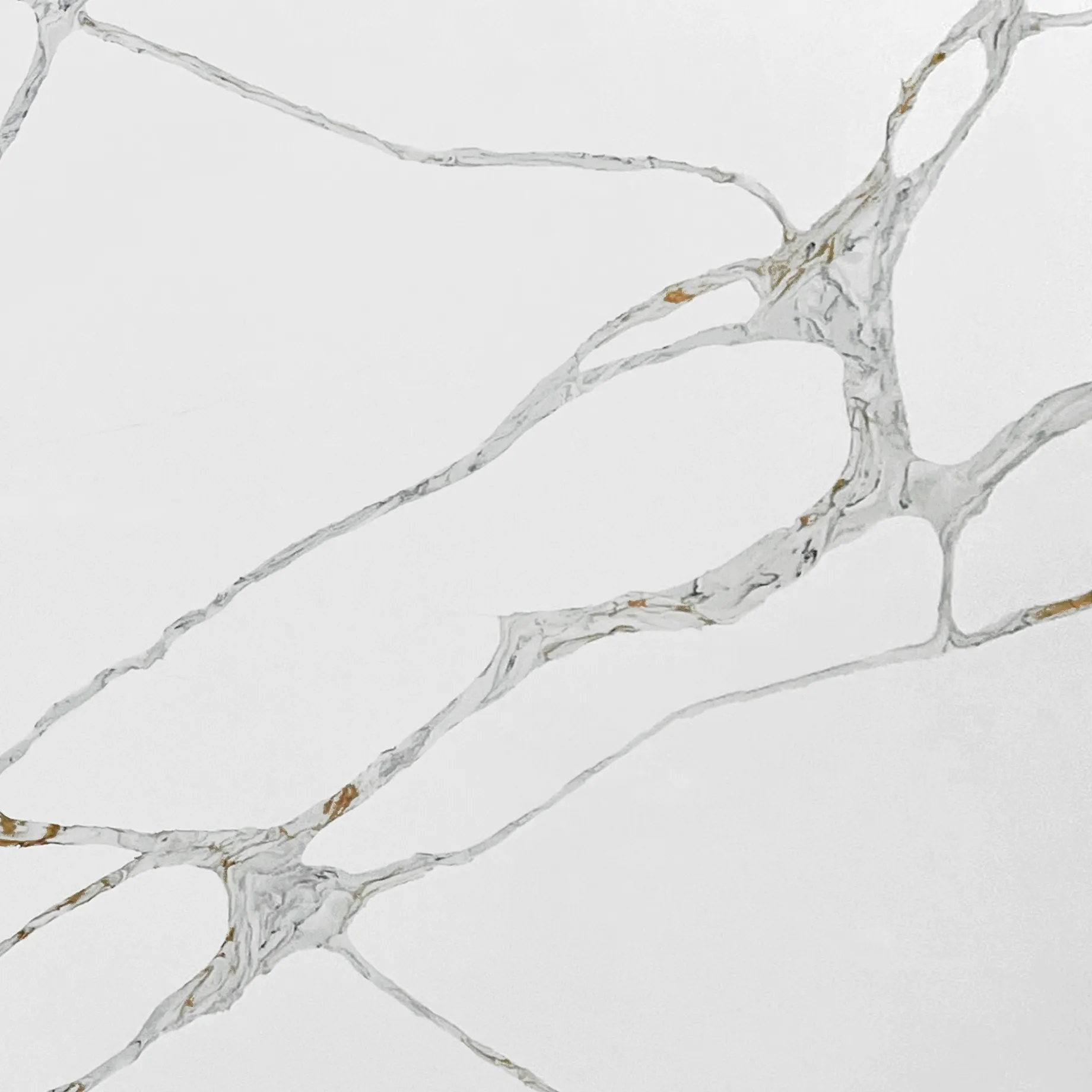 Quartz Slab Calacatta White Grey Gold Artificial Stone Slabs Natural Marble Look Wholesale For Kitchen Countertops