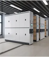 Estanterías Metálicas Móviles de Alta Densidad Modernas para Almacenamiento de Archivos Comerciales, Sistema de Estanterías Compactas con Ruedas
