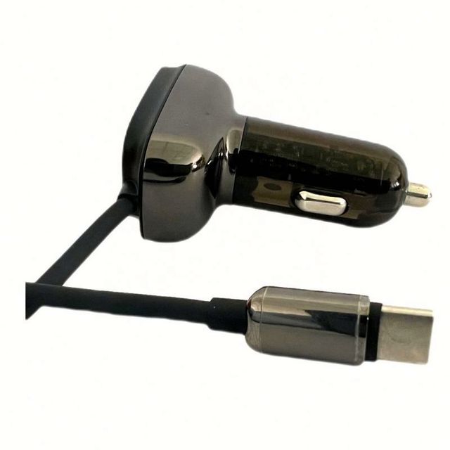 A+C+C 3-Port Car Charger 66W Fast Charger With Type-C Cable
