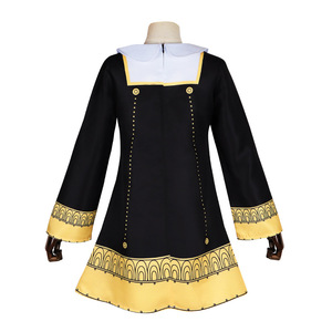 Star's Edge Spy X Family Anya Cosplay-Kleid, schwarz-gelbe Uniform, Kostüm, komplettes Set für Mädchen, Kinder, Anime-Rollenspiel - Product Image 3