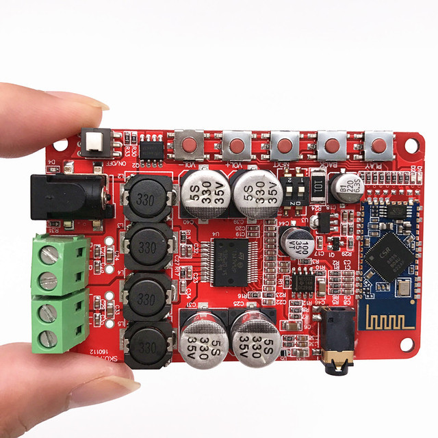 TOPCUS New TDA7492P 50W*2 Wireless 4.0 Audio Receiver Digital Amplifier Board