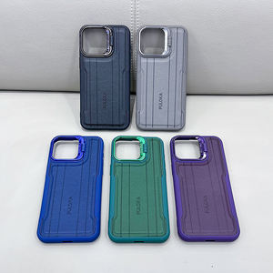 2025 support de support d'appareil photo personnalisé en cuir végétalien Tpu étuis de téléphone portable esthétiques pour Iphone16 15 14 13 - Product Image 3