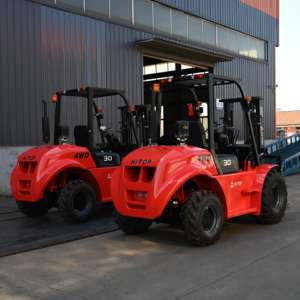 Hitop 3,5 T 3 Ton 2,5 Ton 5 t Camiones Carretilla elevadora 4WD Potente todoterreno diésel Carretilla elevadora para terrenos difíciles a la venta - Product Image 4