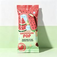 Sacs d'emballage transparents imprimés sur mesure, sachets thermoscellables pour bâtonnets de crème glacée, sacs en plastique imprimés colorés pour les glaces et les friandises glacées