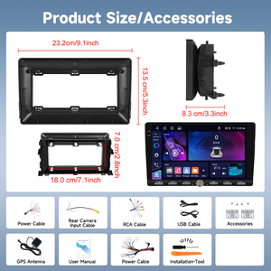 Hikity 9-inch cho TOYOTA Auris 2013 2015 đài phát thanh xe 4 + 64G <span class=keywords><strong>Android</strong></span> Car Stereo đài phát thanh không dây Carplay/<span class=keywords><strong>Android</strong></span> Auto GPS phím đàn piano - Product Image 6