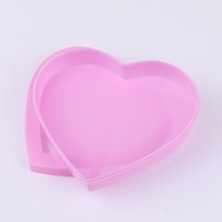Boîte cadeau en forme de cœur, boîte à bijoux en plastique en forme de cœur avec insert en mousse pour l'emballage des bagues, vente en gros