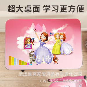 Childrens Foldable Study Desk Chair Set 60x50x52cm Cartoon Design For Home And School Use - Product Image 5