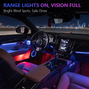 Pour <span class=keywords><strong>Volvo</strong></span> <span class=keywords><strong>V90</strong></span> : Éclairage d'ambiance LED intelligent à intensité variable pour l'intérieur de la voiture, éclairage intérieur amélioré avec diodes électroluminescentes à flux symphonique - Product Image 4