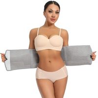 Faja Postparto de Carbón de Bambú de Alta Calidad, Cinturón Abdominal Ajustable para Después del Parto