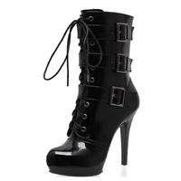 Nouvelles chaussures à talons fins de 13 cm, noires, européennes et américaines, polyvalentes, talons fins, sexy, fétichistes, bout rond, mode, grande taille, pole dance, exotiques