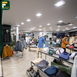 Modern Contemporary Fashion Store Display Rack Apparel Rail Wall Panel Reception Counter Fixture - Product Image 1