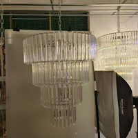 Vente en gros d'hôtel de mariage acrylique haute transparence lustre en cristal à 4 couches nouvelle explosion de salle de mariage