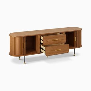 New Design Modern 70" <strong>Oval</strong> Wooden <strong>TV</strong> <strong>Stand</strong> - Product Image 5