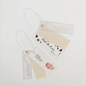 Etiquetas Colgantes/de Cartulina para Zapatos, Personalizadas con Logotipo, Impresas en Serigrafía sobre Tela de Lino y Algodón, Ecológicas, Diseño Gratuito, Papel Recubierto Cuadrado - Product Image 3