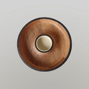 Tazón Minimalista de Madera con Acabado Interior de Epoxi, Plato de Madera Natural para Uso en Hoteles y Hogares por Curio Craft - Product Image 1