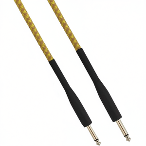 สายสัญญาณเสียงแบบผ้า 6.3 มม. โมโนแจ็ค ชายต่อชาย ยาว 5 ม. สีเหลืองน้ำตาล - Product Image 2