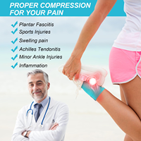 Chaussettes de compression de cheville 8-15mmHg pour femmes en cours d'exécution Chaussettes athlétiques avec soutien de la voûte plantaire Chaussettes de fasciite plantaire