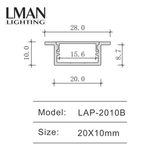 20*10 mét hình chữ U kênh cho mỏng LED chất lượng cao hợp kim trang trí nhôm Led khuếch tán kênh Strip ánh sáng - Product Image 5