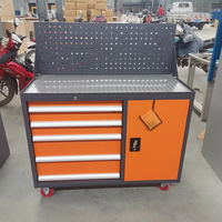 Carrito de Herramientas Metálico Resistente para Taller/Garaje, con 4 Cajones, OEM, Capacidad de Carga de 200 kg, Portátil para Mecánicos Profesionales