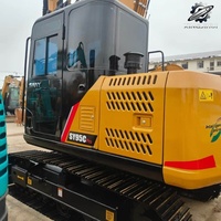 Excavatrice sur chenilles Sany SY95C de 9 tonnes, petite pelle hydraulique avec moteur Isuzu 4JG3X, excavatrice de construction chinoise d'occasion pour usage municipal