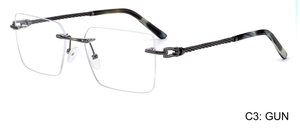 迅速配送、在庫あり、メンズ長方形リムレスメガネ、薄くて柔軟なリムレスメガネ - Product Image 4