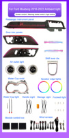 Éclairage d'ambiance SJC Car 256 couleurs pour Ford Mustang modèle 2016-2022, accessoires décoratifs dynamiques LED Symphony pour l'intérieur de la voiture