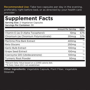 Complément alimentaire en capsules pour le soutien du cholestérol, marque privée, pour la santé cardiaque des adultes, avec CoQ10 à base de plantes - Product Image 5