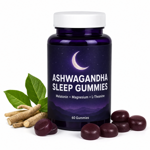 Gommose per il Sonno e il Supporto Antistress con Ashwagandha, Formula Personalizzata OEM/ODM, 60 Gommose per Flacone, Etichetta Privata - Product Image 1